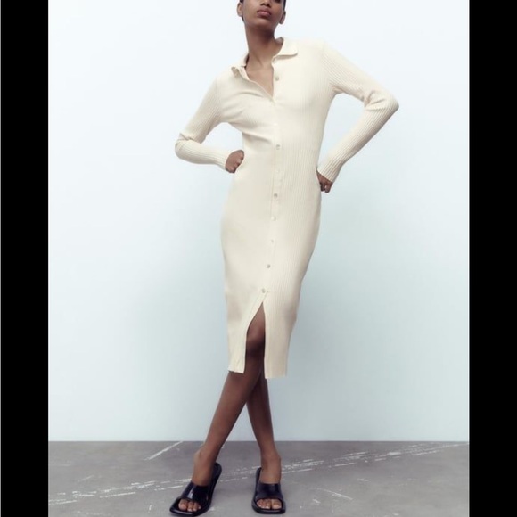 Zara ribbed long dress - Picture 3 of 10